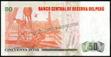 Peru 50 Intis - 1987 P#131b AUNC Bank Note N#205630 #UCN610
