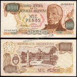 Argentina 1000 Pesos - 1982 P#304 AUNC Bank Note N#202151 #UCN612