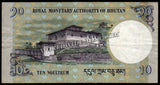 Bhutan 10 Ngultrum - 2019 P# 29c XF Bank Note N#202774 #UCN616