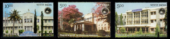 2024 INDIA 50 Years of NIMHANS Set of 3 MNH