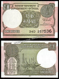 2017 India 1 Rupee SHAKTI KANTA DAS, Inset: L UNC Currency Note #A62