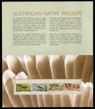 1993 Australia Australian Native Wildlife Set of 4 in Presentation Pack - Platypus, Birds, Parrot, Kangaroo #FT-62