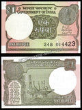 2018 India 1 Rupee SUBHASH CH. GARG, Inset: L UNC Currency Note #A63