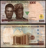 Nigeria 1000 Naira - 2018 P#36p Fine Bank Note N#207731 #UCN634
