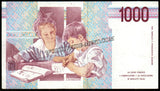 Italy 1000 Lire - 1990 P# 114b M.Montessori (Italian physician and educator) XF+ Bank Note N#202232 #UCN636