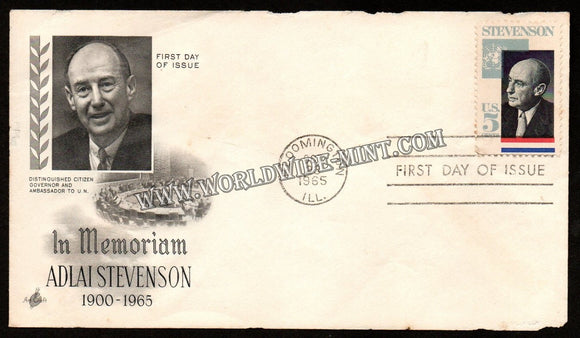 1965 USA In Memoriam Adlai Stevenson (Former Governor of Illinois) FDC #FA63