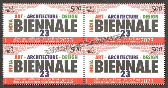 2023 INDIA India Art Architecture Design Biennale 2023 Block of 4 MNH