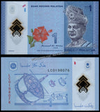 Malaysia 1 Ringgit - 2017-2021 P#51b XF Polymer Bank Note N#202971 #UCN640