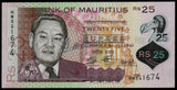 Mauritius 25 Rupees - 2021 P# 64 XF Polymer Bank Note N#203478 #UCN642