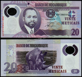 Mozambique 20 Meticais - 2011 P# 149a XF+ Polymer Bank Note N#203481 #UCN643