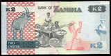 Zambia 2 Kwacha - 2012 P#49a XF+ Bank Note N#207272 #UCN647