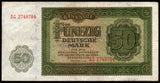 Germany 50 Deutsche Mark - 1948 P#14b XF+ Bank Note N#204568 #UCN650