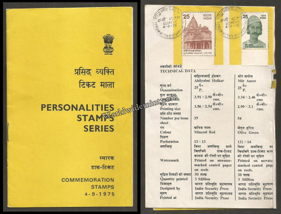 1975 Mir Anees & Ahilyabai Holkar - 2v Set Brochure