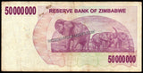 Zimbabwe 50 000 000 Dollars - 2008 P# 57 XF Bank Note N#207280 #UCN655