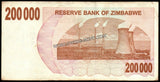 Zimbabwe 200 000 Dollars - 2007 P# 49 XF Bank Note N#207345 #UCN656