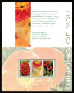1994 Australia Thinking of you - Rose, Love Set of 3 In Presentation Pack #FT-65