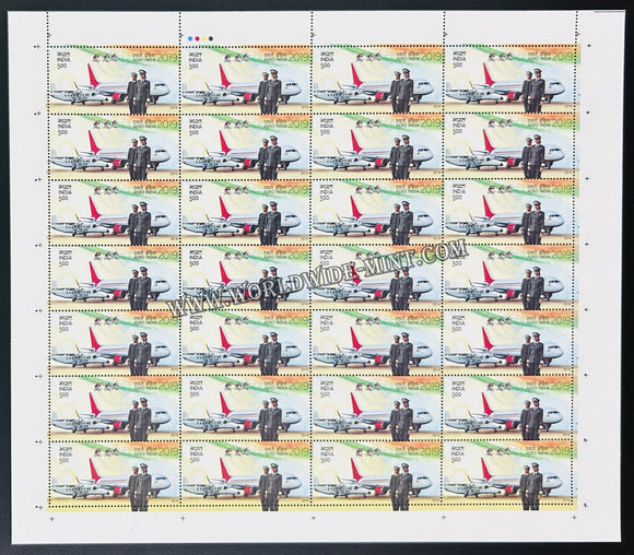 2019 India AERO INDIA 2019 Variety - 1 Full Sheet of 28 Stamps