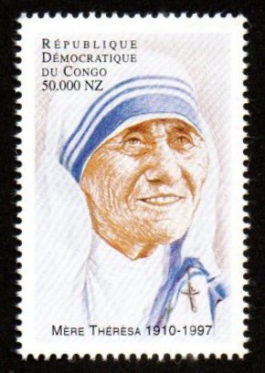 1998 Congo Mother Teresa Stamp #FT-70