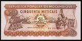 Mozambique 50 Meticais 1986 UNC Banknote N#207326