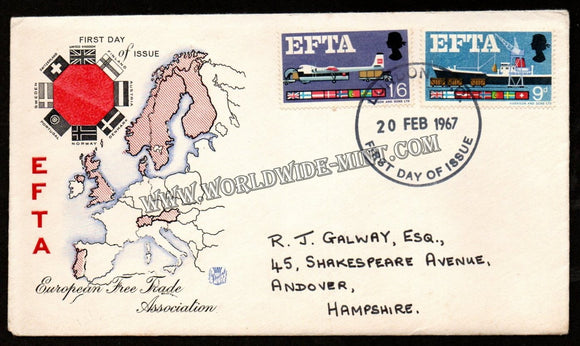 1967 Great Britain European Free Trade Association FDC #FA79