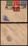 1949 INDIA Universal Postal Union - 4v First Day Slogan Cancellation "Correct & Complete Address Ensures Quick Delivery"