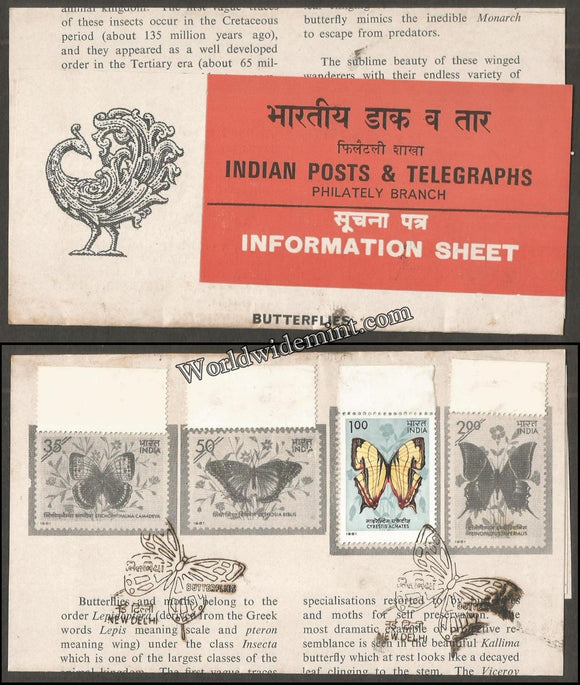 1981 Indian Butterflies - Cyrestis Achates Brochure