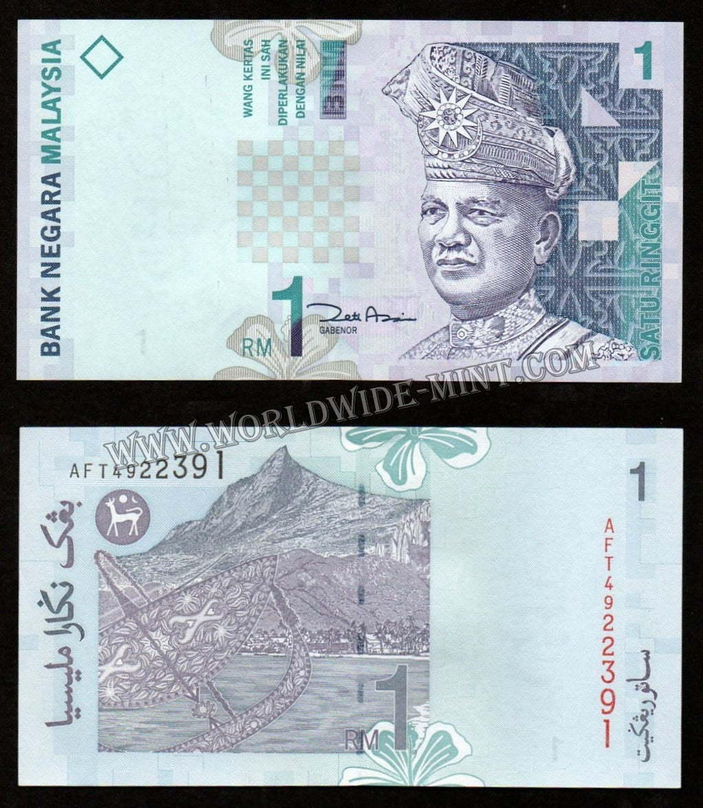 Malaysia 1 Ringgit - 2000 P# 39b1 UNC Currency Note #CN886 – Worldwidemint