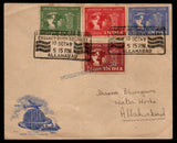 1949 INDIA Universal Postal Union - 4v First Day Slogan Cancellation "Correct & Complete Address Ensures Quick Delivery"
