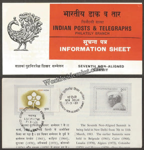 1983 Seventh Non - Aligned Summit Logo - Brochure