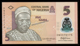 NIGERIA 5 NAIRA 2018 UNC POLYMER BANK NOTE N# 204640