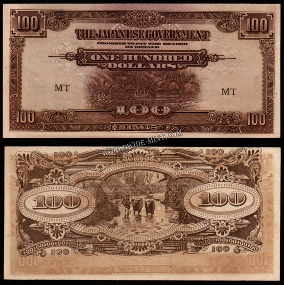 Malaya 100 Dollars 1944 