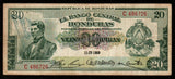 Honduras 20 Lempiras 1969 Fine Banknote - Extremely Rare #UCN952