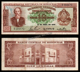 Honduras 10 Lempiras 1966 Fine  Banknote - Rare #UCN953
