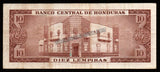 Honduras 10 Lempiras 1966 Fine  Banknote - Rare #UCN953