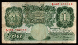 England 1 Pound 1949-1955 Fine Banknote #UCN971
