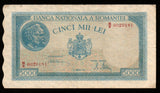 Romania 5000 1945 Fine Banknote #UCN981