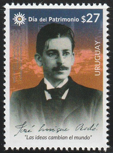 2021 Uruguay The 150th Anniversary of the Death of José E. Rodó, (Uruguayan essayist) 1871-1917 MNH #FOR-998