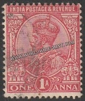 1911 - 1923 BRITISH INDIA - 1a Rose Carmine - King George V Star W/M Used Stamp S.G:159