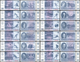Russia 100 - 2019 Universiade in Krasnoyarsk Winter games -  Set of 12 UNC Fantasy Notes #CN1400