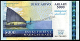 Madagascar 5000 Ariary - 2008 P# 94 UNC Banknote N#203321