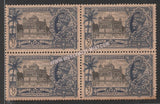 1935 BRITISH INDIA - 3 1/2 a Black &amp; Dull Ultramarine - King George V, Silver Jubilee - Golden Temple, Amritsar Multi Star W/M Block of 4 MNH S.G:245
