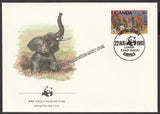 1983 Uganda WWF World wide Fund For Nature African Elephant Set of 4 FDC #FE252