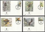 1989 St. Vincent WWF World wide Fund For Nature Parrot Set of 4 FDC #FE255