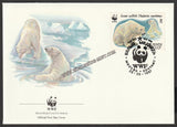 1987 Russia WWF World wide Fund For Nature Polar Bear Set of 4 FDC #FE257