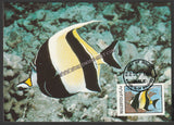 1986 Maldives Angel Fish Set of 4 WWF Official Maxim card #FE266