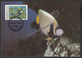 1986 Maldives Angel Fish Set of 4 WWF Official Maxim card #FE266