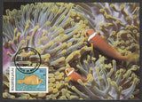 1986 Maldives Angel Fish Set of 4 WWF Official Maxim card #FE266
