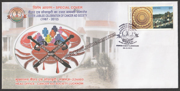 2012 Silver Jubilee Celebration of Cancer AID Society Special Cover #SPL-592