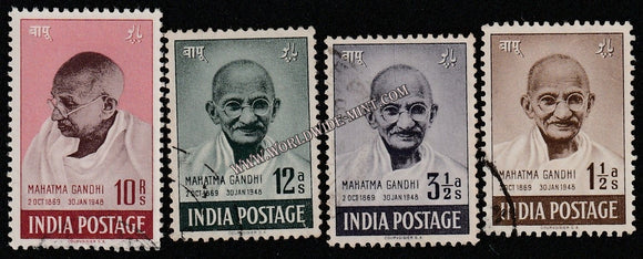 1948 Mahatma Gandhi- Set of 4 Fine Used Stamp
