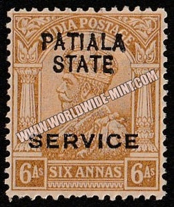 1926 Patiala K.G. V - Brown-Ochre 6a SG: 041, £ 3.00 MNH